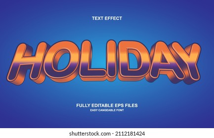 Editable text effect holiday title style
