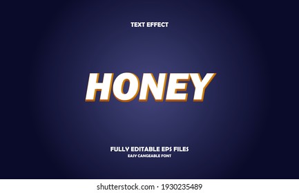 Editable text effect honey title style