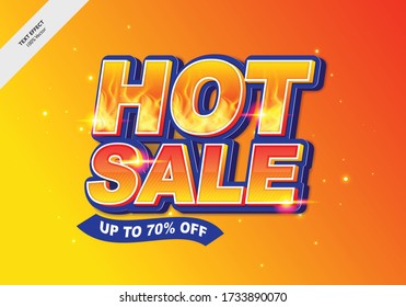 Editable Text Effect Hot Sale. with 3D design