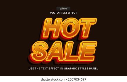 Editierbarer Texteffekt, 3D-Vektorgrafik im Hot Sale