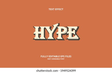 Editable text effect hype title style