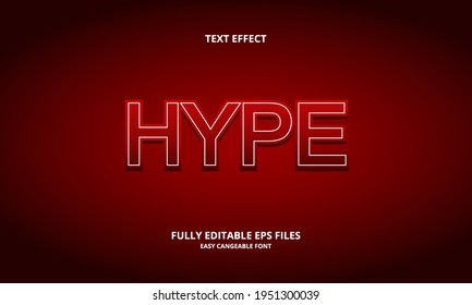 Editable text effect hype title style