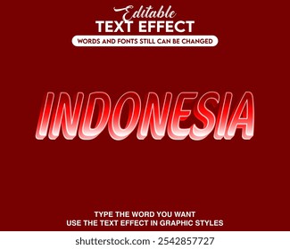 Efecto de texto editable estilo indonesia