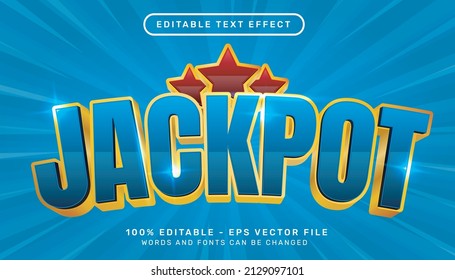 Editable text effect - jackpot 3d style concept