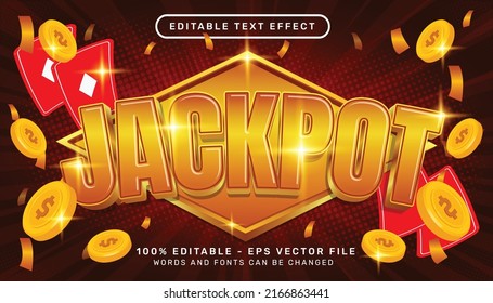 Editable Text Effect, Jackpot 3d Style