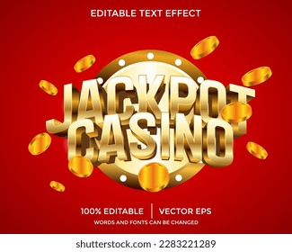 Editable text effect, jackpot 3d style