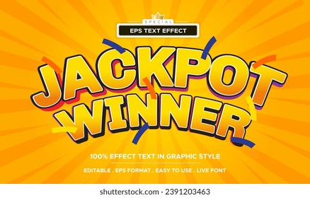 Editable text effect, jackpot winner style