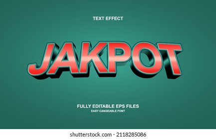 editable text effect jakpot vector