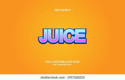 Editable text effect juice title style