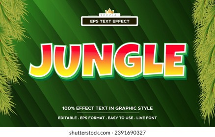 Editable text effect, jungle style