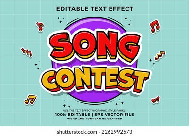 Editable text effect Kids Club Traditional Cartoon template style premium vector