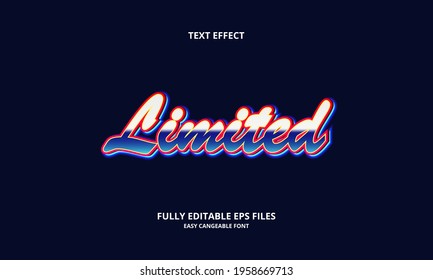 Editable text effect limited title style