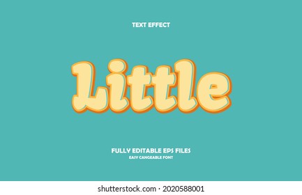 Editable text effect little title style