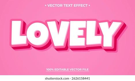 Editable text effect lovely theme, valentine text style