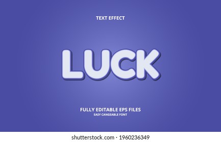 Editable text effect luck title style