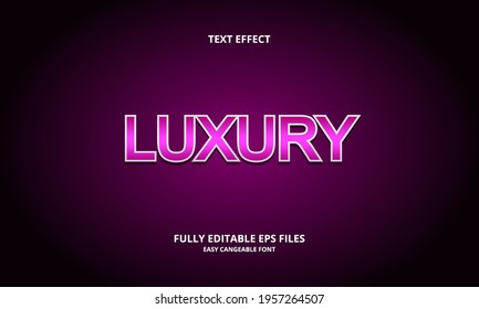 Editable text effect luxury title style