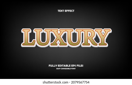Editable text effect luxury title style