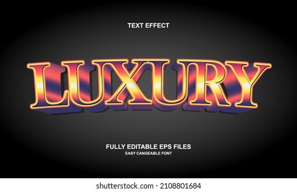 Editable text effect luxury title style