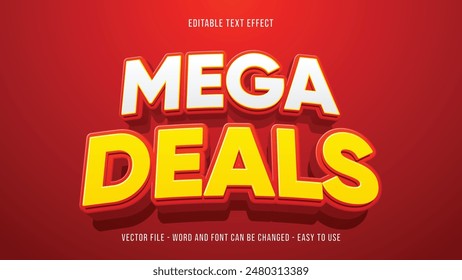 Editable text effect mega deal, super big sale text style	