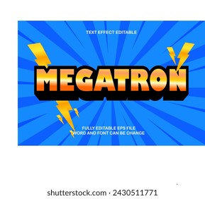 BEARBEITBARE TEXT EFFECT MEGATRON EPS-DATEI