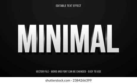 Efecto de texto editable estilo minimalista, adecuado para marca de negocios