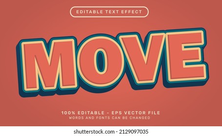 Editable text effect - move 3d style concept