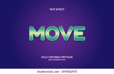 Editable text effect move title style