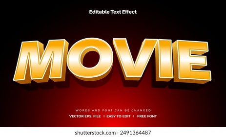 Efecto de texto editable - Tema de palabra de película.