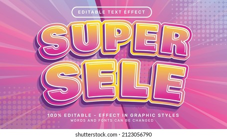 editable text effect new sale style concept