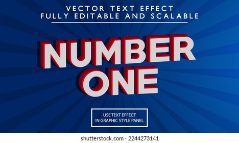 Editable Text Effect Number One Template