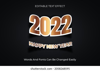 Editable Text Effect with Paper fold style vector. Easily to Change words and fonts. Brass Gradient Style 