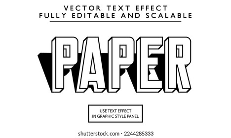 Editable Text Effect Paper Template