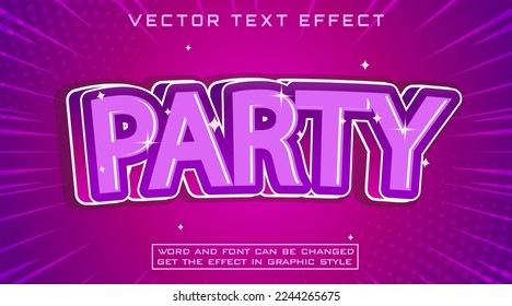 Editable Text Effect Party Template
