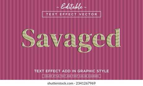 Editable text effect with pattern style text effect