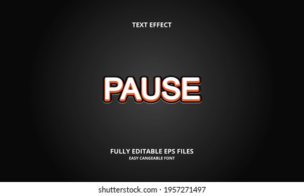 Editable text effect pause title style