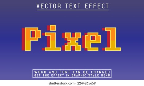 Editable Text Effect Pixel Template