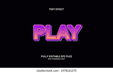 Editable Text Effect Play Title Style