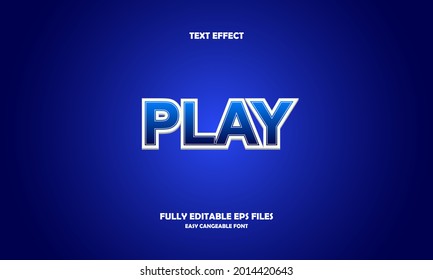 Editable text effect play title style