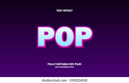 Editable Text Effect Pop Title Style