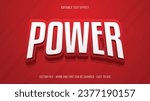 Editable text effect power 3d mock up