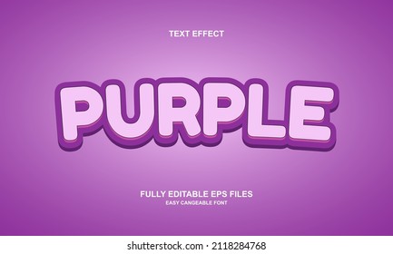 Editable Text Effect Purple Vec