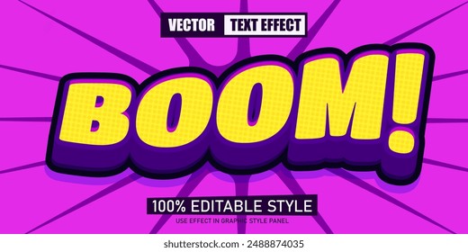 Editable text effect. Retro style. Vector illustration