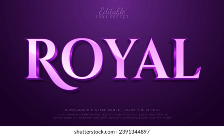 Editable text effect - Royal purple text effect mockup