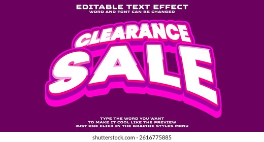 Editable text effect sale promo styles