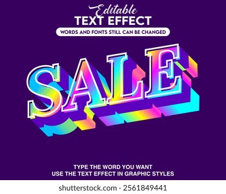 Editable text effect sale style