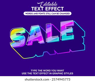Editable text effect sale style