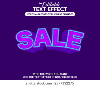 Editable text effect sale style