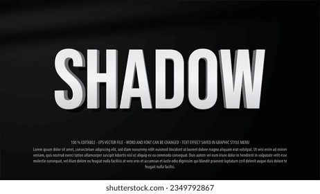 Editable text effect shadow mock up