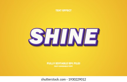 Editable text effect shine title style	