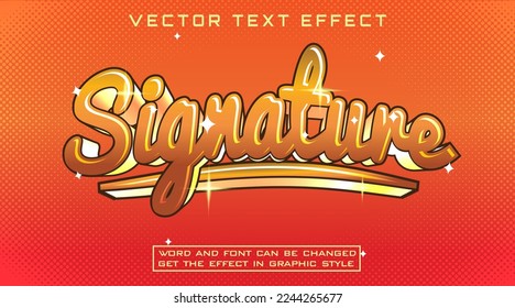 Editable Text Effect Signature Template
